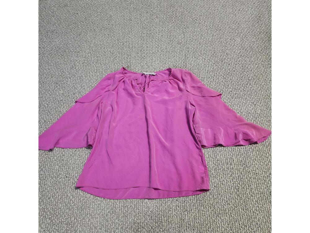 Alice & Trixie Pink Blouse 100% Silk Size Large